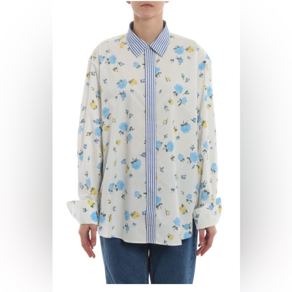 Golden Goose Jessie Long Sleeve Flower Print Shirt Small - Picture 3 of 7